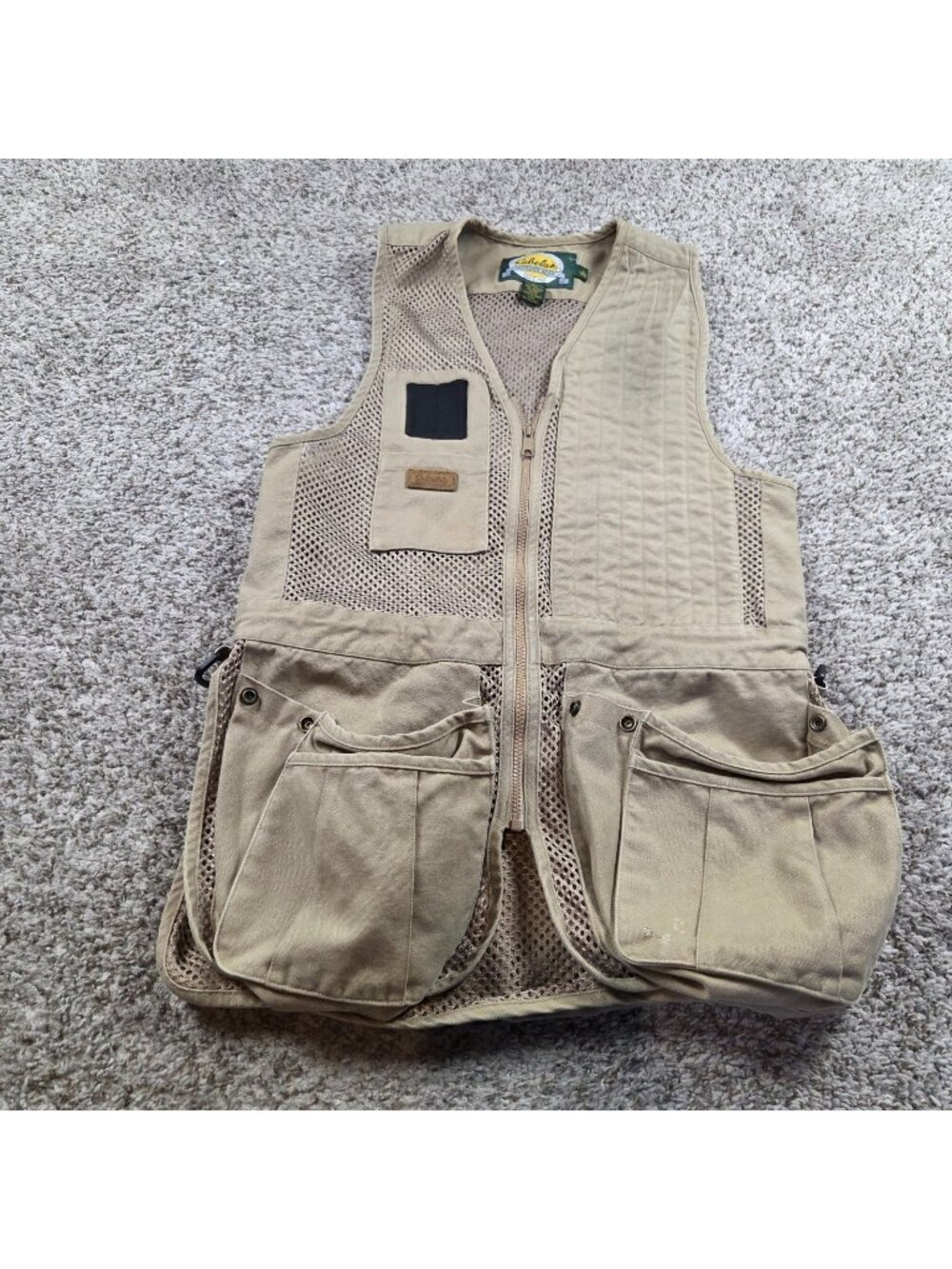 Cabela's Vest Mens Small Safari Utility Full Zip Pockets Outdoor